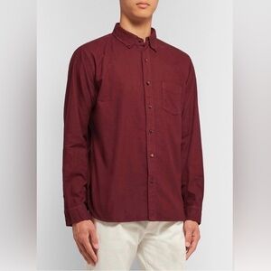 Alex Mill Button-Down Collar Uverdyed Cotton Oxford Shirt Deep Burgundy in S
